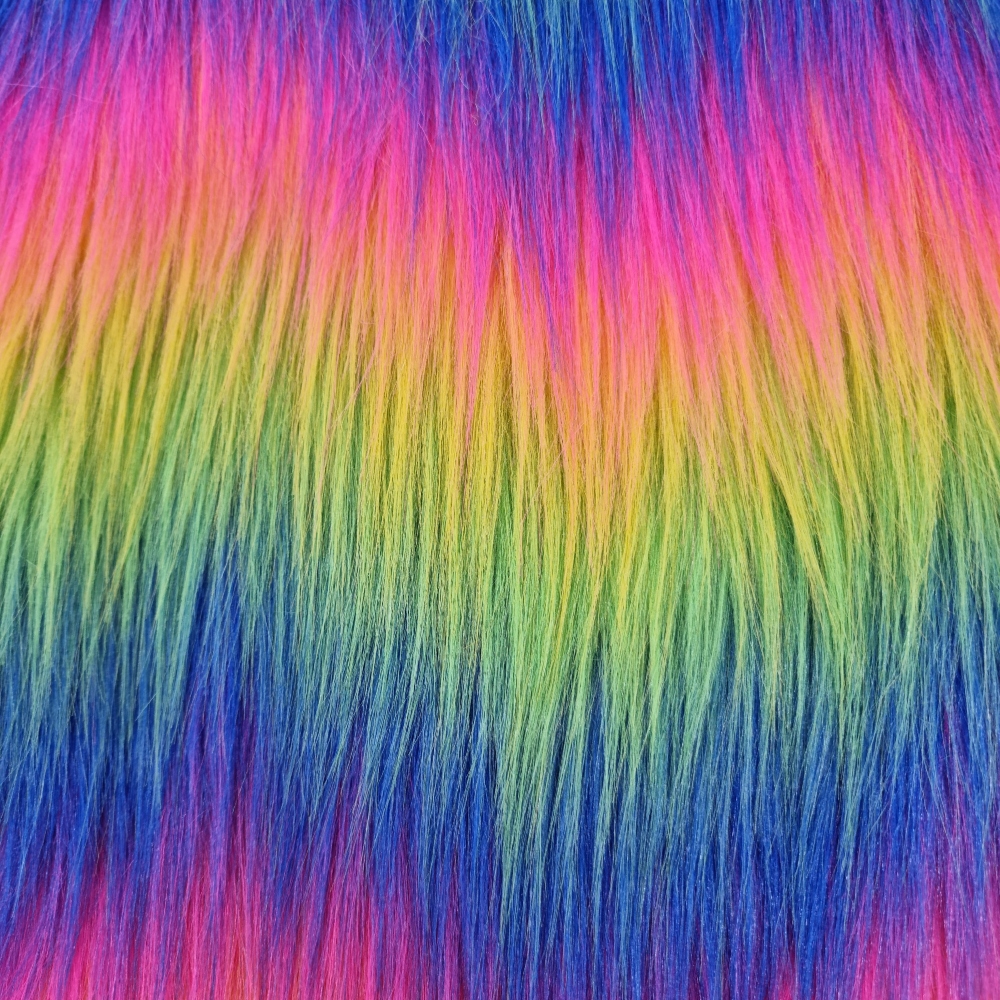Rainbow Long Pile Faux Fur - Barry's Fabrics
