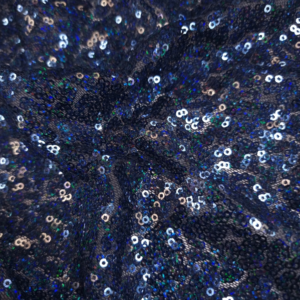 Hologram blue sequin - Barry's Fabrics